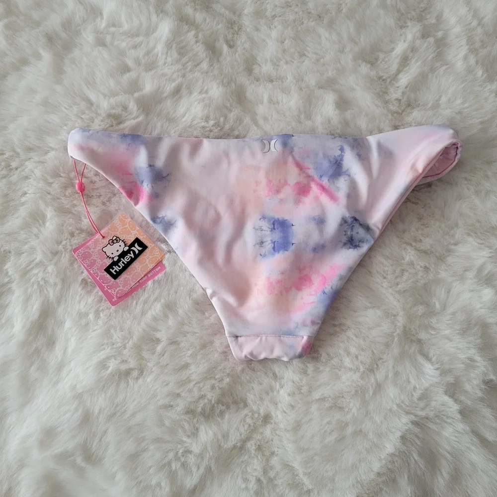 🐳HURLEY HELLO KITTY ADJUSTABLE SURF TOP AND REVERSIBLE BOTTOM SIZE S